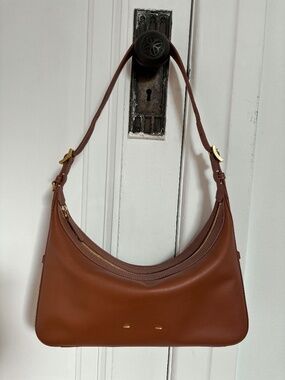 Fabrique Navigli Shoulder Tan Hobo Bag in Nappa leather - by Valeria Massai